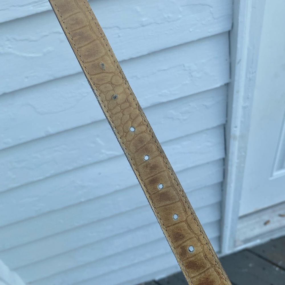 Pearl Tan Leather Large Belt - Picture 5 of 5